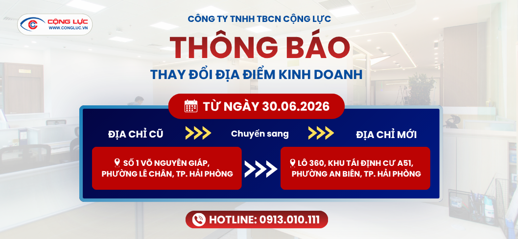 Công ty Cộng Lực thông báo chuyển địa điểm văn phòng từ ngày 30.6.2026